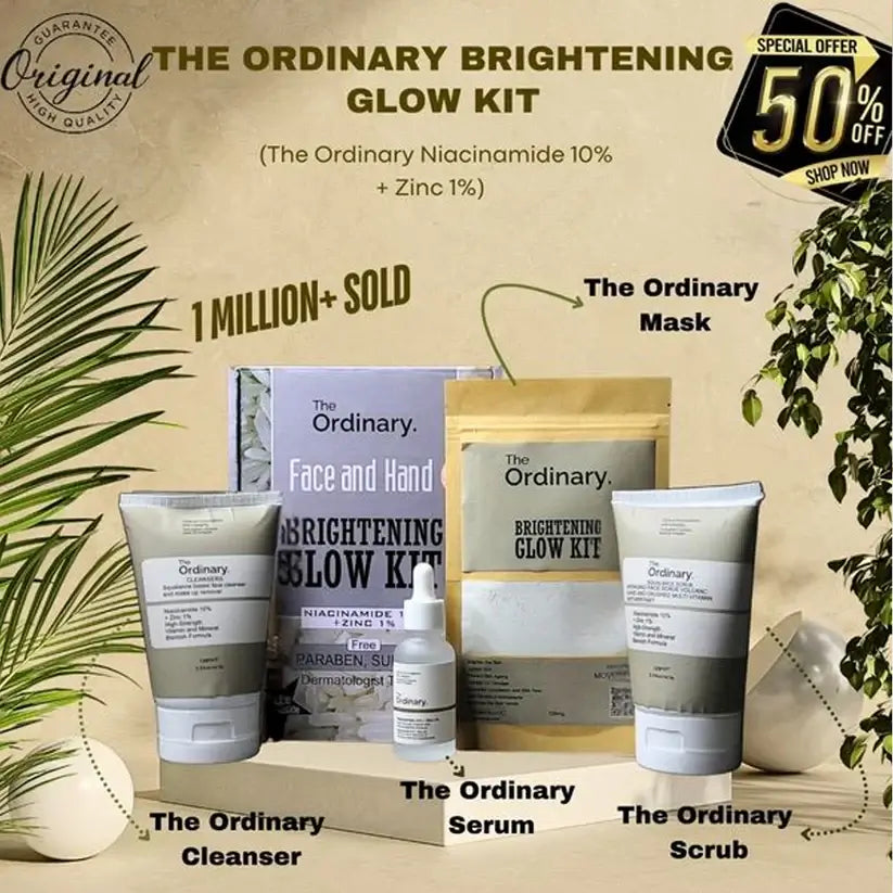 11.11 Sale Ordinary 4_in_1 Brightening Glow Kit For Whitening Hydrating & Exfoliating